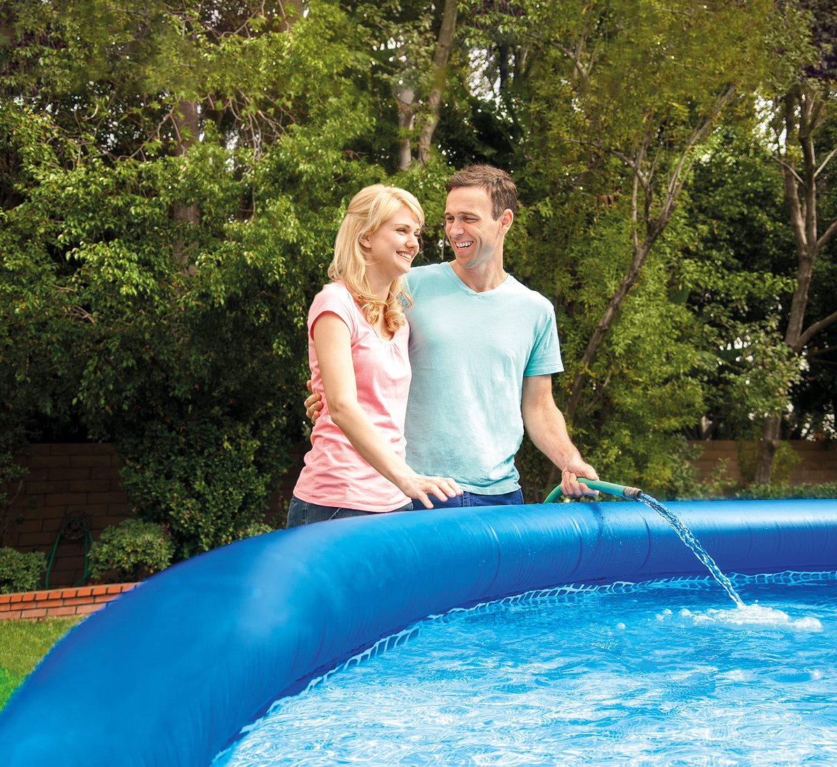 Intex Easy Set pool 10-foot diameter fits compact backyards