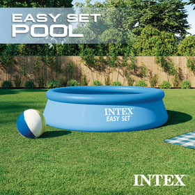 INTEX Easy Set pool puncture-resistant material stands up to summer play