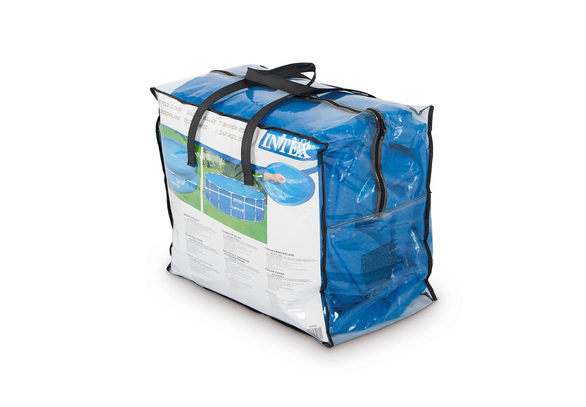 Intex energy-efficient pool cover reduces evaporation and lowers heating costs