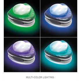 Exterior light feature enhances maximum brightness above the water surface.