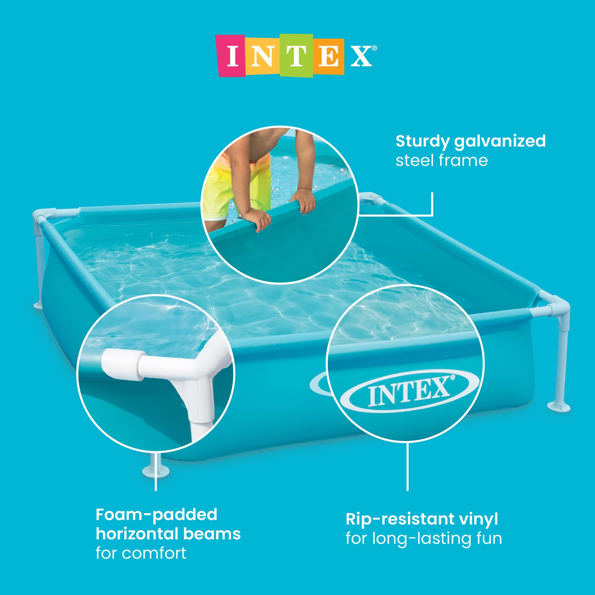 Intex pool drain plug enables quick, simple drainage.