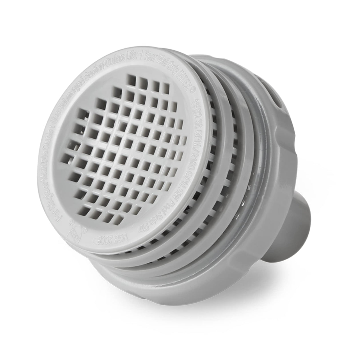 Intex 12354 pool inlet jet exterior with fittings included for quick setup.