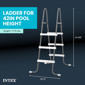 Intex ladder high-impact steps prevent slipping during climbs.