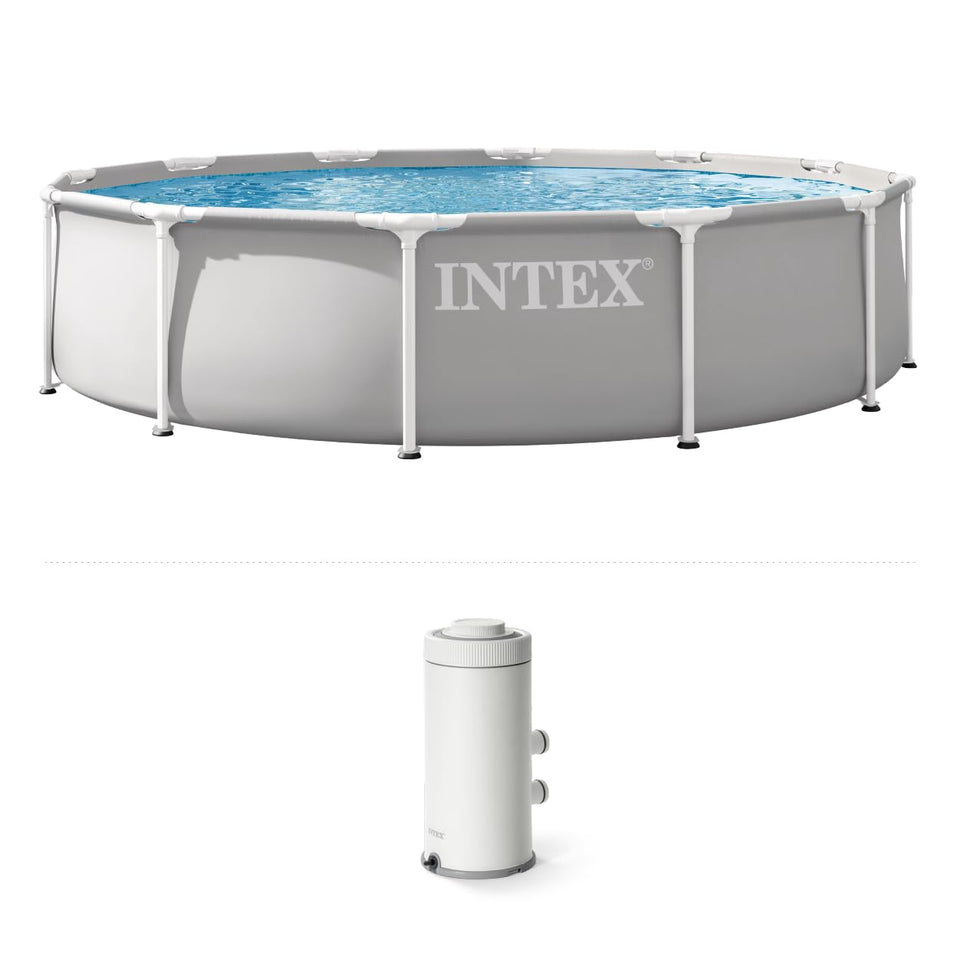Intex Prism Frame pool with oval tubing boosts strength for backyard fun.