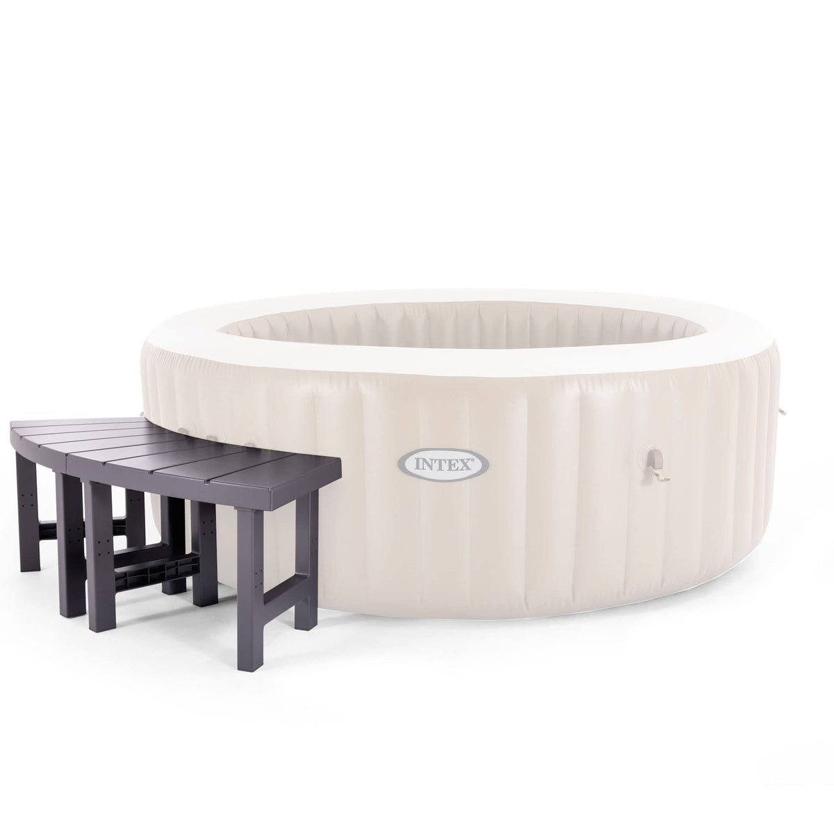Intex PureSpa medium-profile bench fits compact spaces without crowding