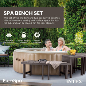 Intex PureSpa benches medium profile for comfortable spa seating