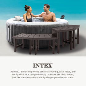 Intex PureSpa benches made of UV-resistant plastic for outdoor use