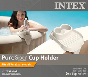 Intex PureSpa compact wall attachment saves space and reduces clutter.