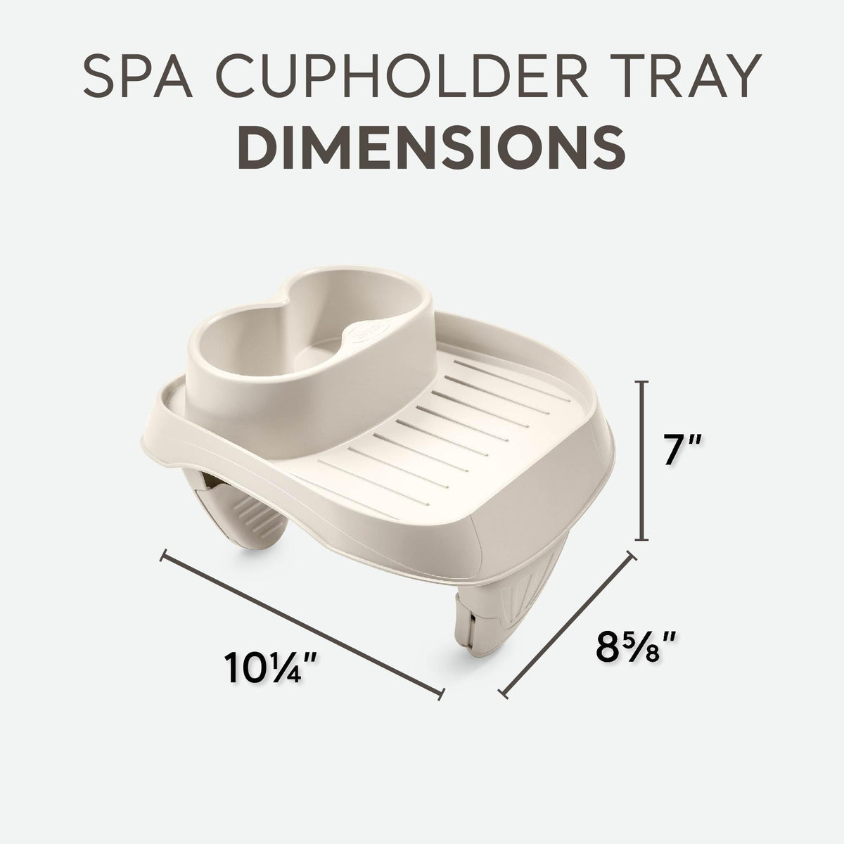 Intex PureSpa two-drink cupholders securely hold beverages beside the spa.