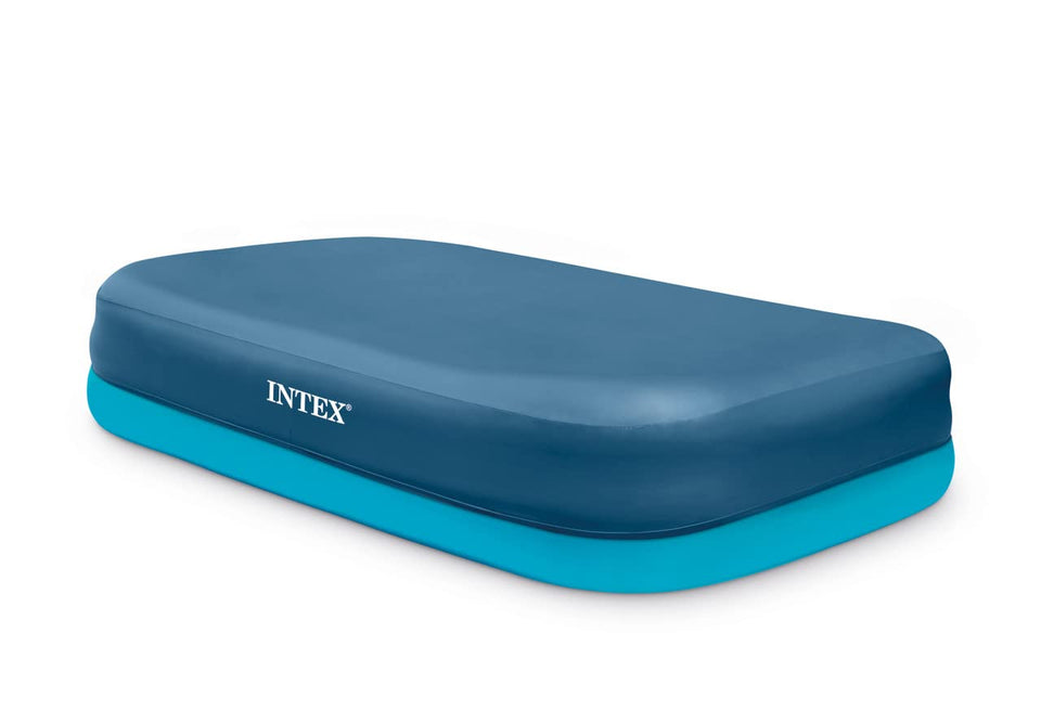 Intex rectangular pool cover for 103x69 with drawstring closure protects from debris.