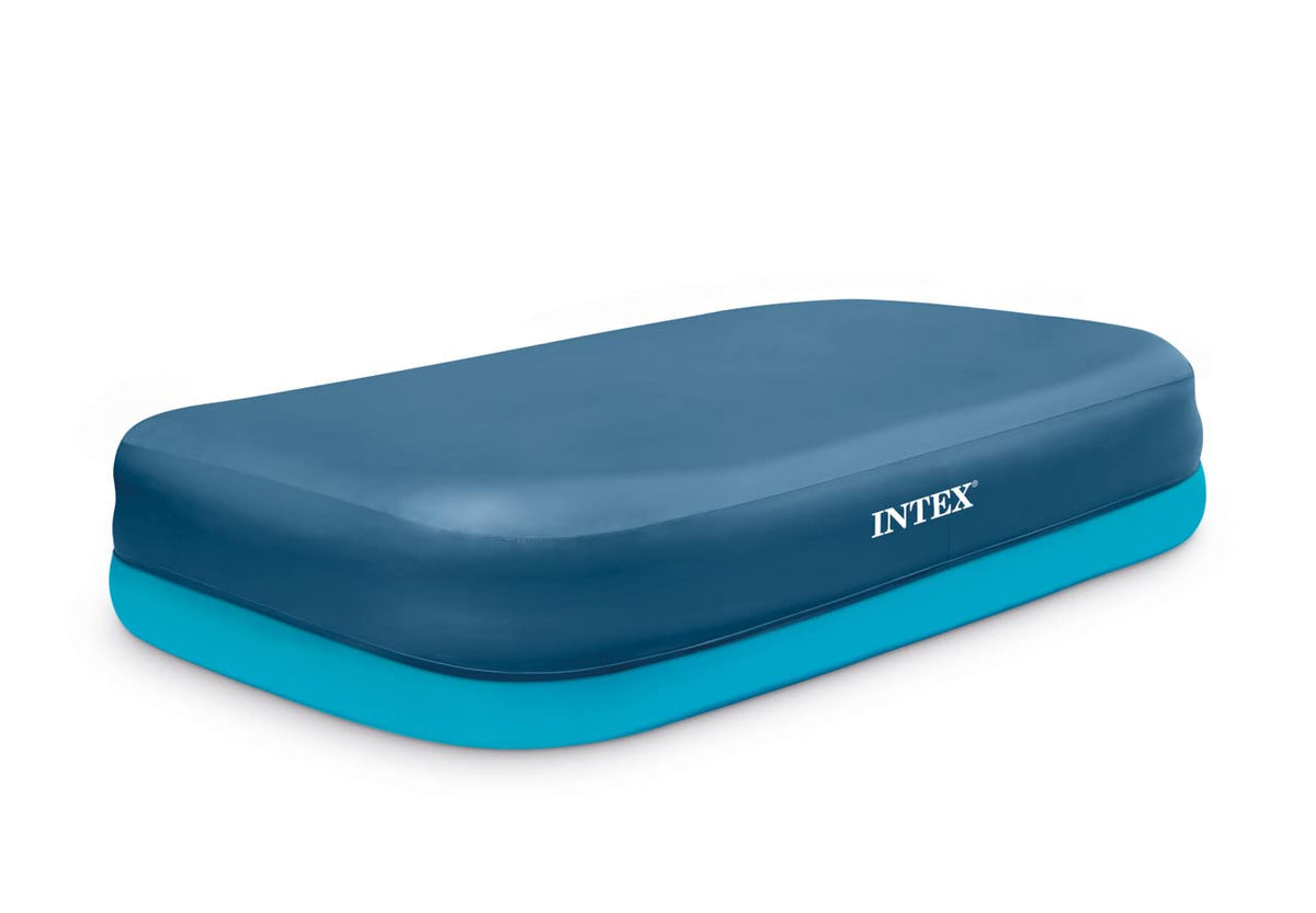 Intex rectangular pool cover for 120x72 with drawstring closure protects from debris.