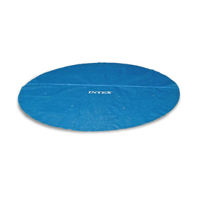 Intex solar pool cover for 12-foot round pools boosts heat transfer to warm water