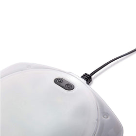 Standard 120V plug delivers reliable power to the submerged light.