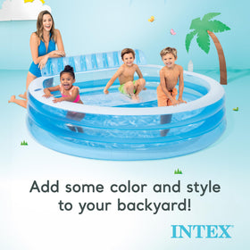 Intex Swim Center combo valve simplifies setup and storage.