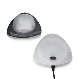 Intex underwater magnetic light attached to the pool sidewall for bright illumination.