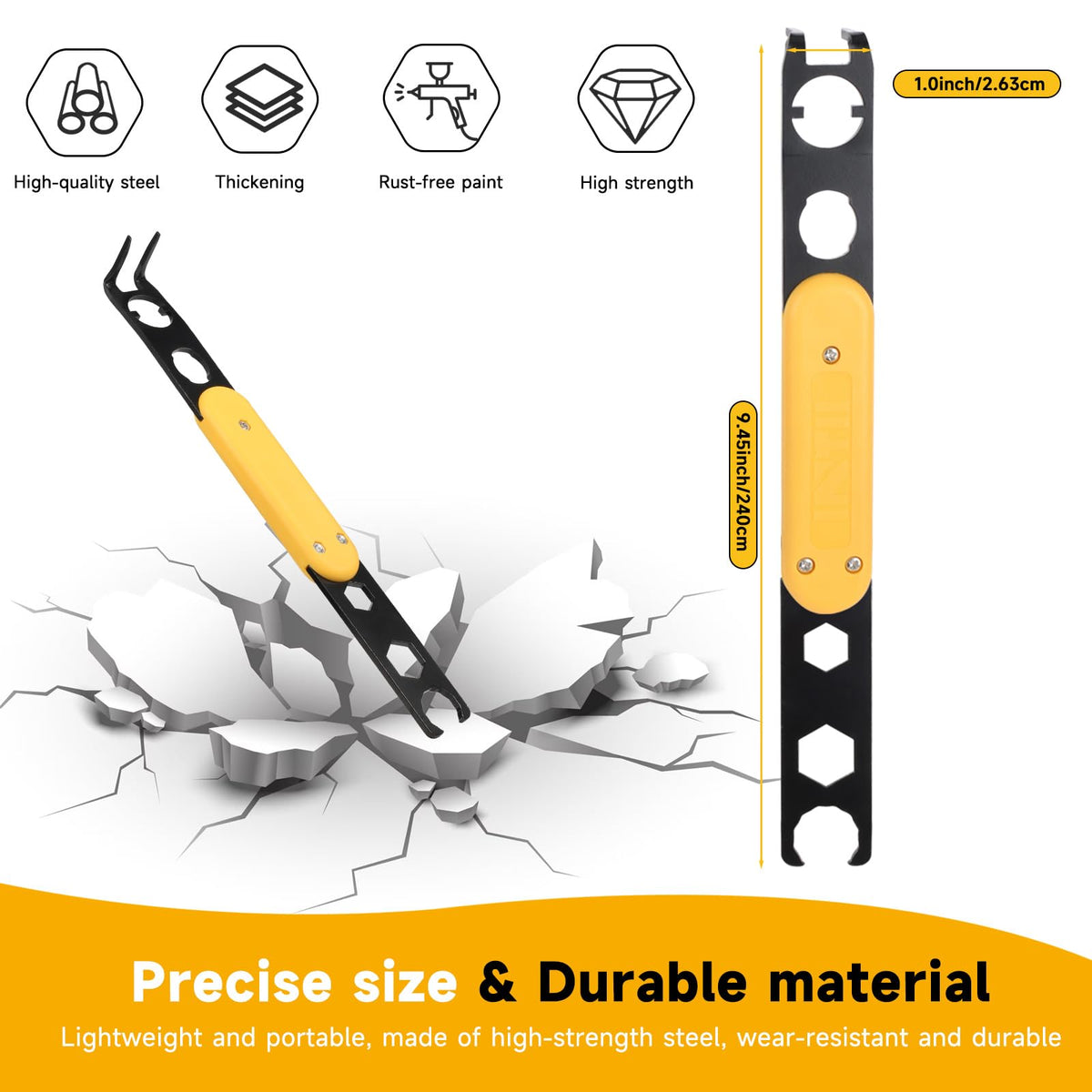 INTII heavy-duty steel construction provides rust resistance for outdoor use.
