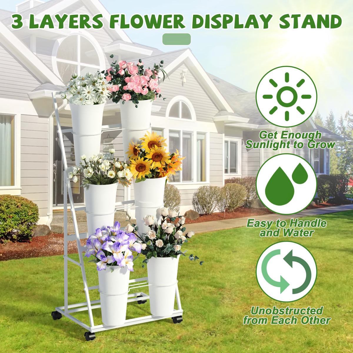 Conical buckets by Invech fit stems neatly for vibrant displays