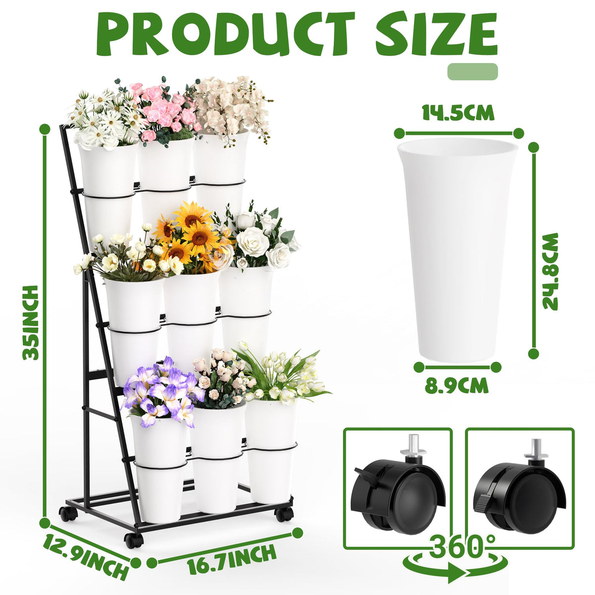 Wedding décor setup using the Invech flower display for elegant floral presentation.