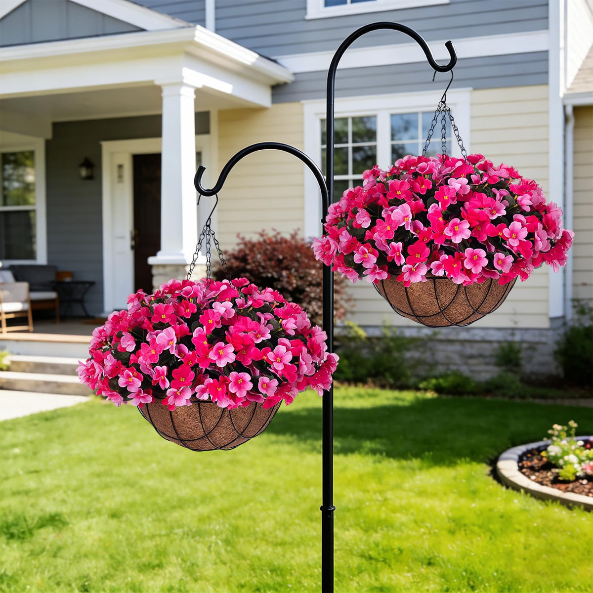 INXUGAO basket with faux hydrangea for low maintenance elegance