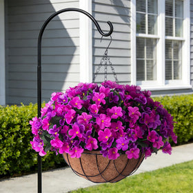 INXUGAO weather-resistant hanging-flowers stay vibrant with minimal care.