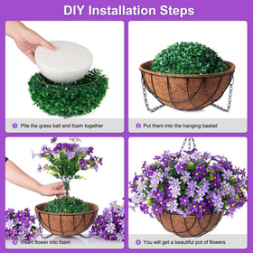 INXUGAO handmade faux daisies in a 12-inch basket ideal for porch accents