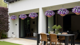 INXUGAO purple color enhances gardens, patios, and entryways with lifelike charm