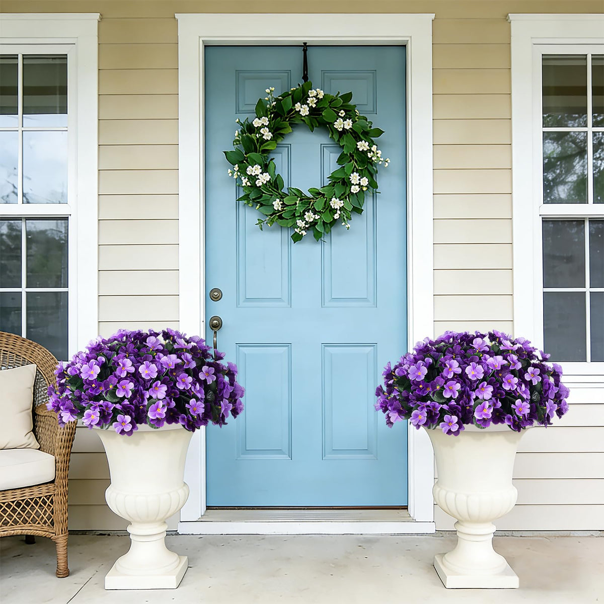 INXUGAO weatherproof hanging flowers maintain color year round