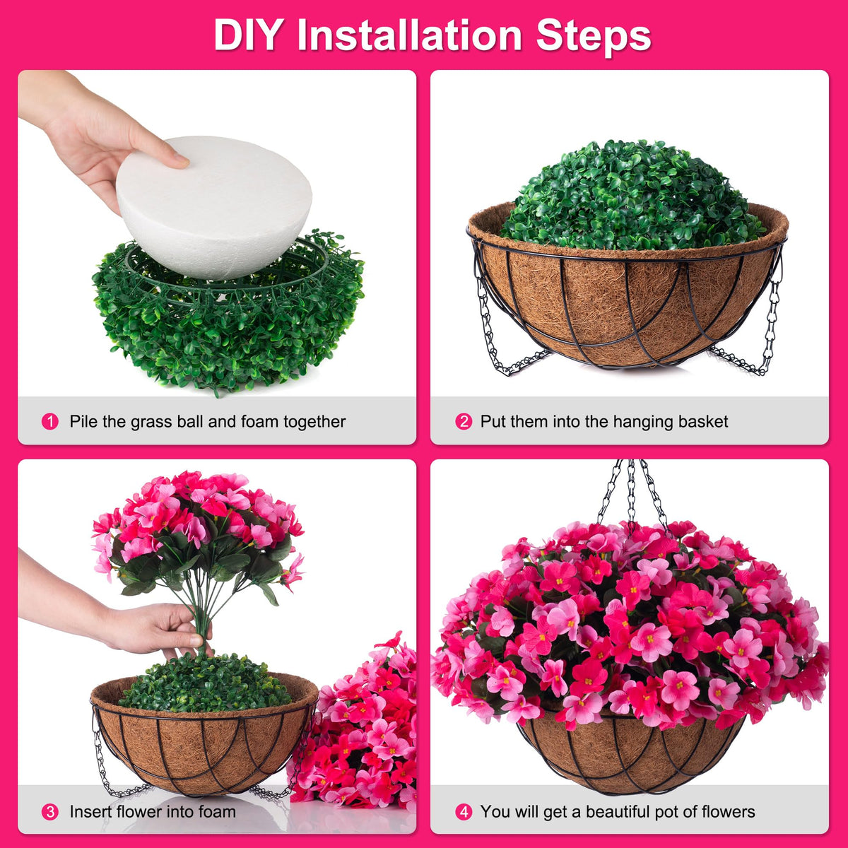 INXUGAO weatherproof hydrangea and rose provide UV resistance