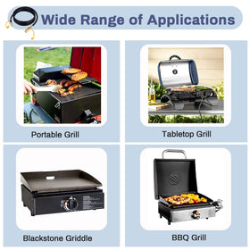 Iococee 18-foot extension keeps the grill away from the RV to reduce smoke