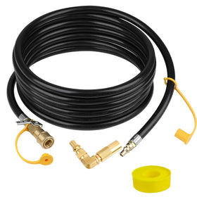 Iococee 18ft RV quick-connect hose with 90-degree elbow for easy grill placement