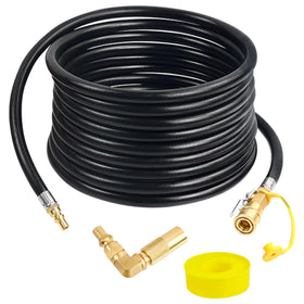 Iococee 24ft rv quick-connect hose with brass fittings ensuring secure, leak-free setup.