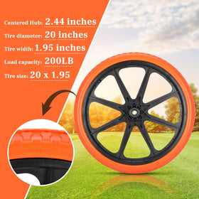 Iococee ABS rim flat-free tire demonstrates strength and resilience.