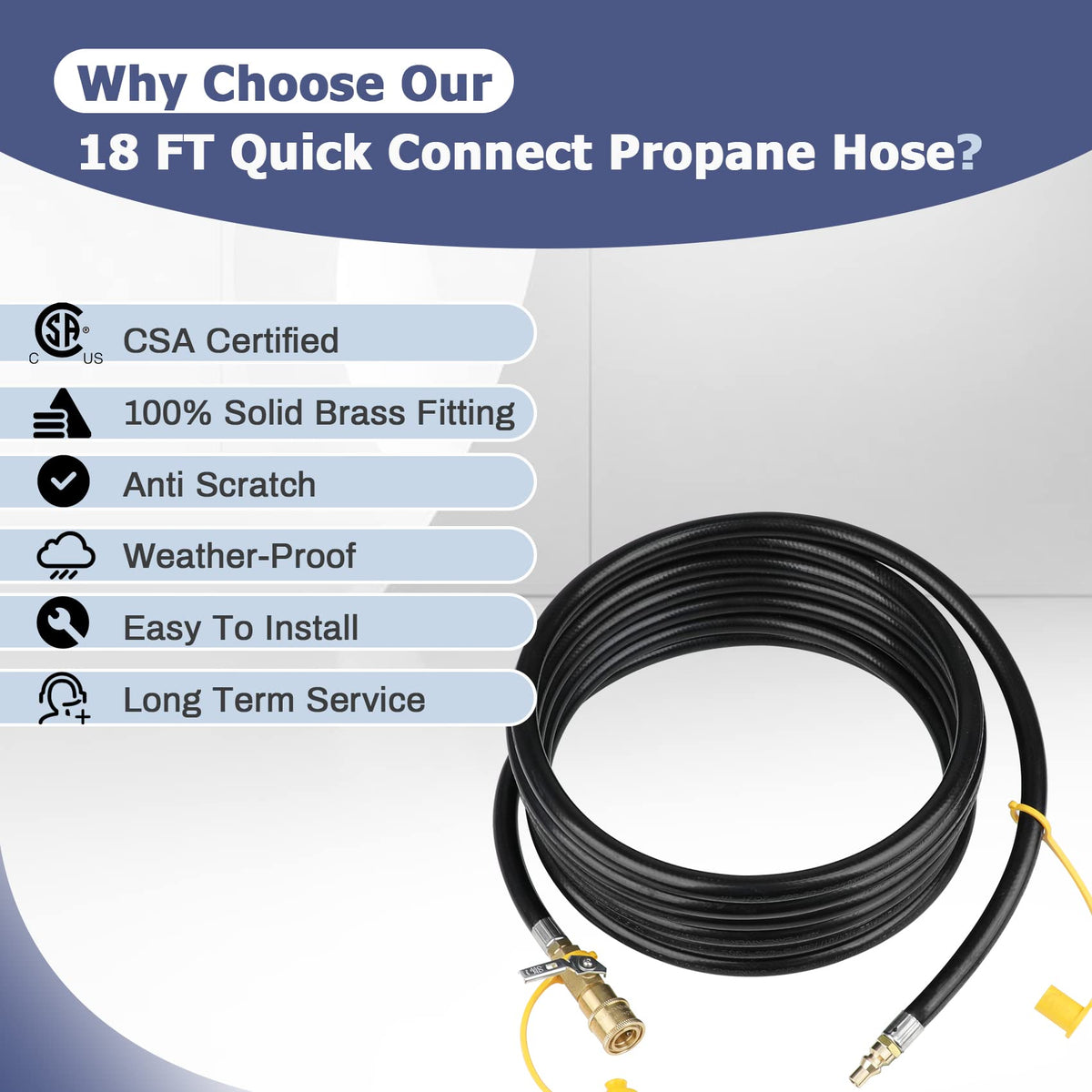 Iococee hose compatible with Blackstone 17-inch or 22-inch griddles