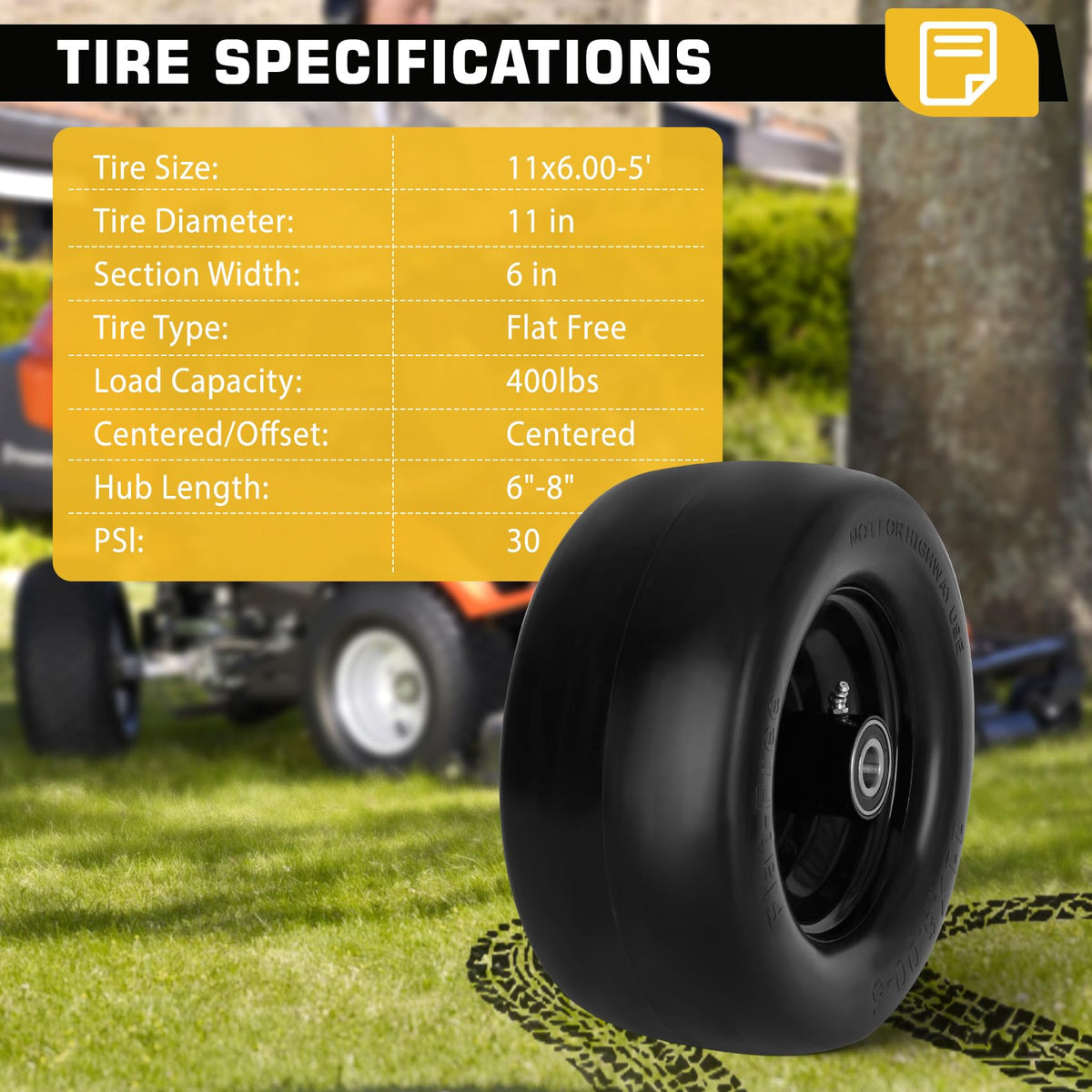 Iococee 400 lb load capacity supports heavy-duty mowing with even weight distribution