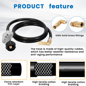 Iococee low-pressure kit supports steady flame for outdoor grilling.