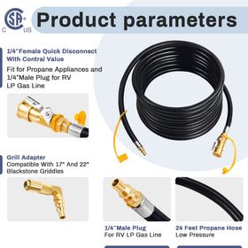 Iococee rv quick-connect hose elbow adapter enables flexible placement near the grill.