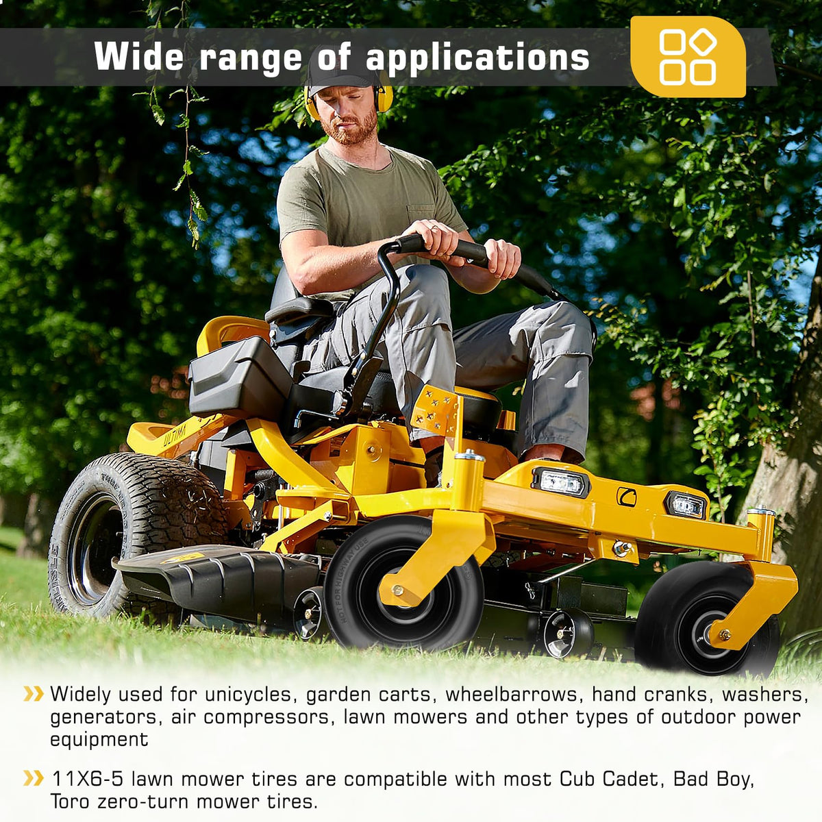 Iococee universal compatibility with most outdoor equipment supports versatile mowing setups