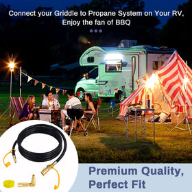 Iococee weather resistant RV propane hose ideal for outdoor use