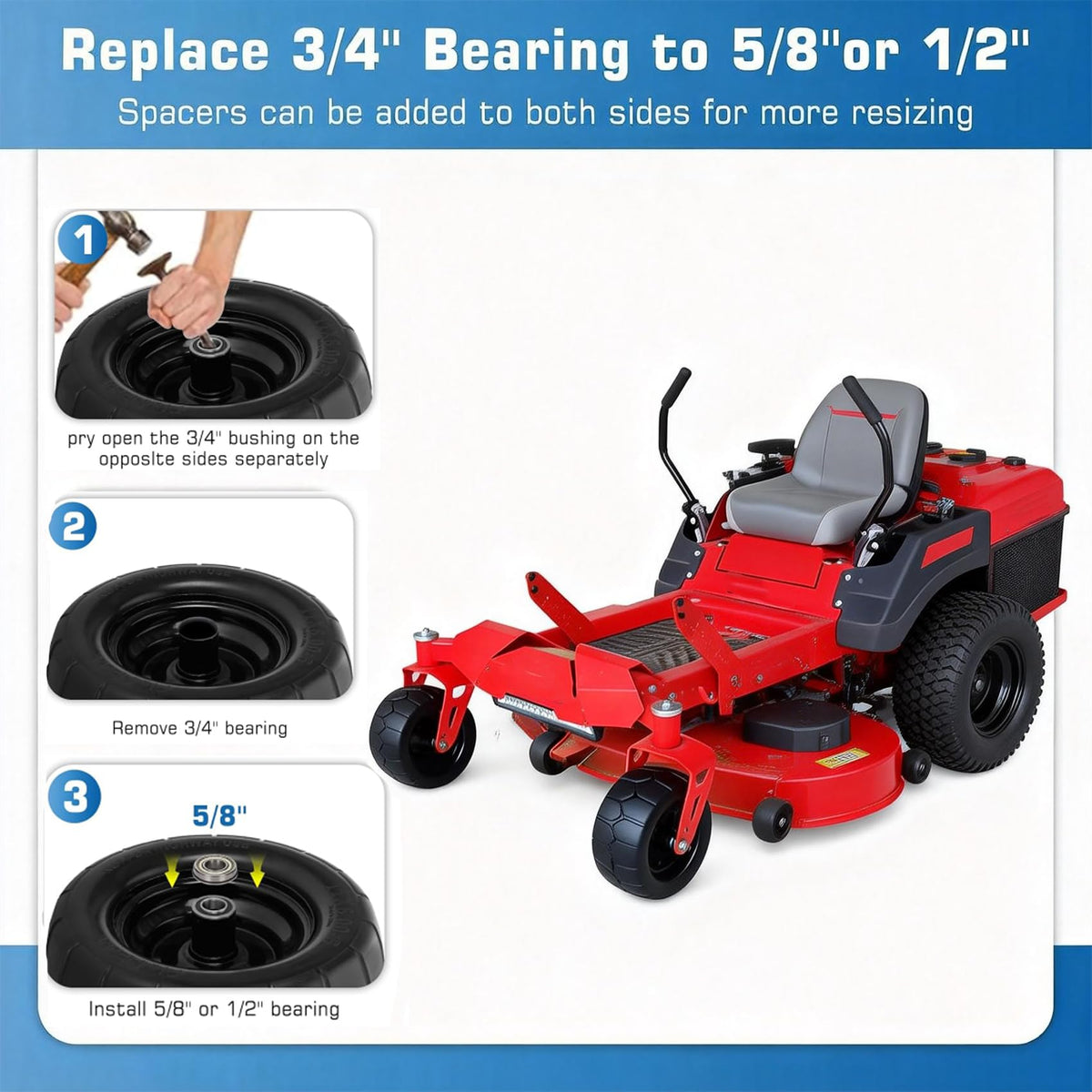 Iococee zero-turn mower compatibility shown for versatile outdoor use.