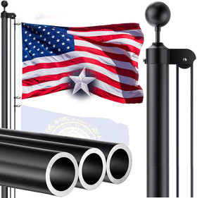 IOEN 25 ft flag pole exterior black ready for outdoor display