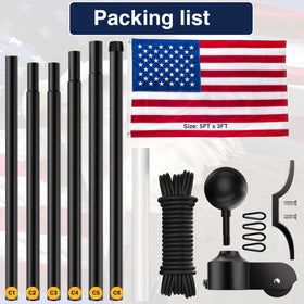 IOEN nylon embroidered 5x3 ft flag with durable colorfast design