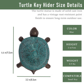 Ionela turtle shell lifts to reveal a storage cavity for keys in a discreet design.