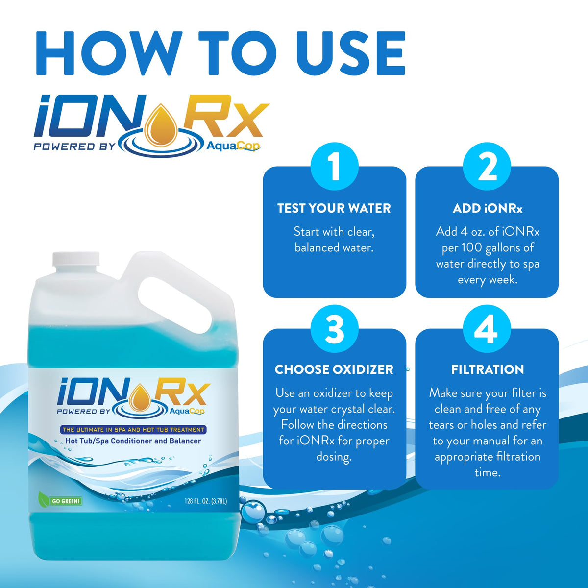 IonRx indoor outdoor spa setting demonstrates versatile use in any environment.