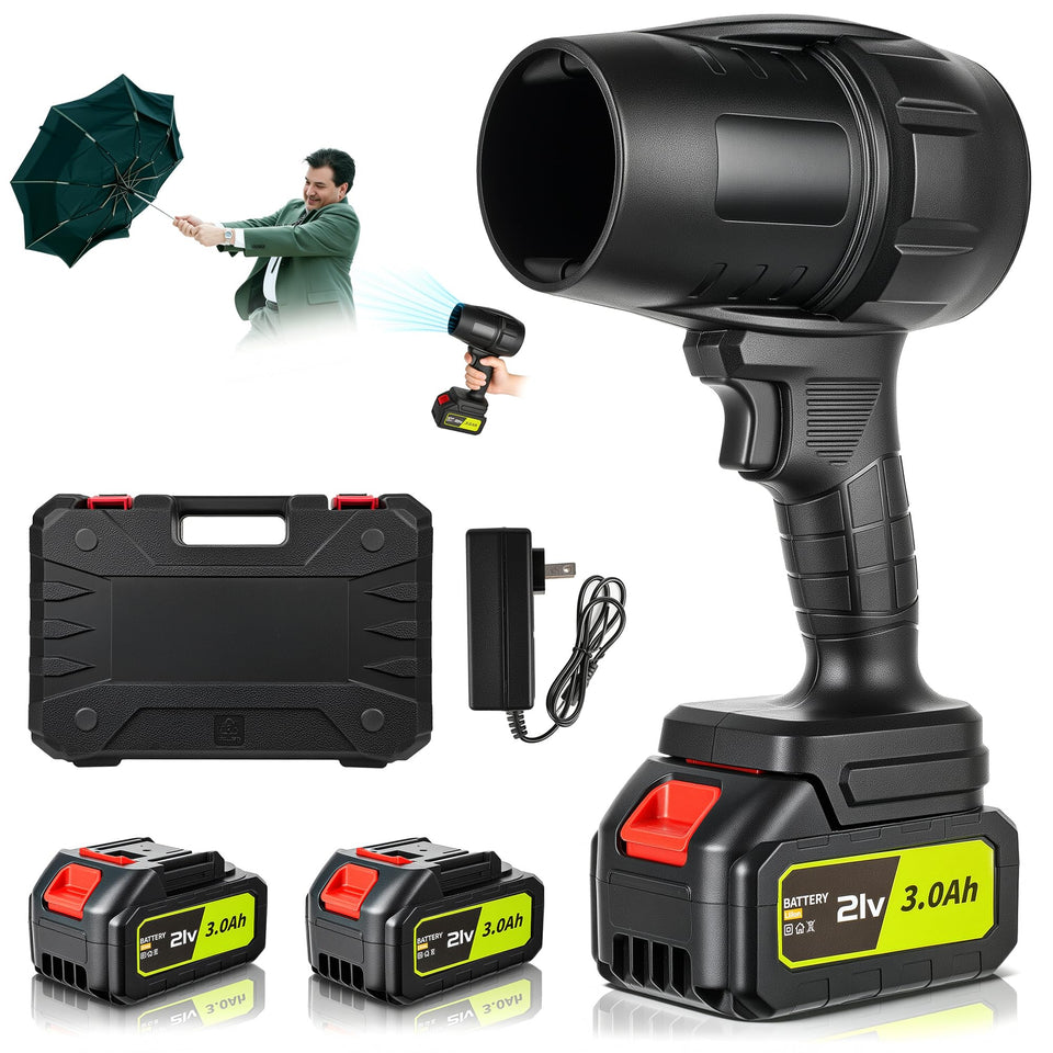 IOOKNA cordless leaf blower with battery charging setup for uninterrupted yard cleanup