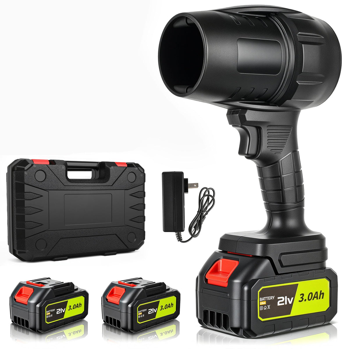 IOOKNA leaf blower with turbo motor delivers strong airflow for fast leaf clearing