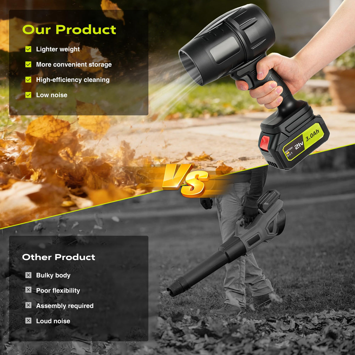 IOOKNA ultra-lightweight design with ergonomic grip for one-handed use