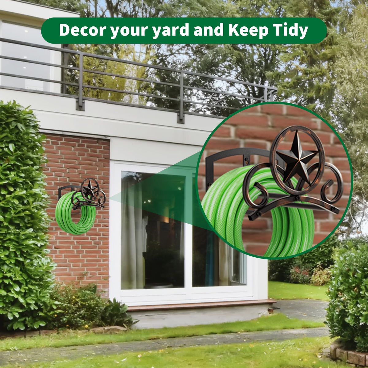 iphlitlvz decorative garden hose organizer enhances outdoor space