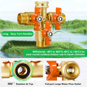 IPOW 3/4-inch garden tap connection fits standard hoses securely.