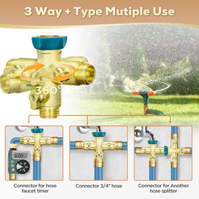 IPOW brass connections demonstrate 3/4 inch spigot compatibility.