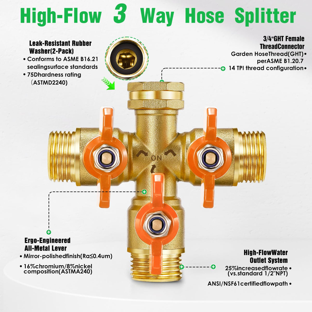 IPOW easy-turn swivel connector enables quick setup and removal.